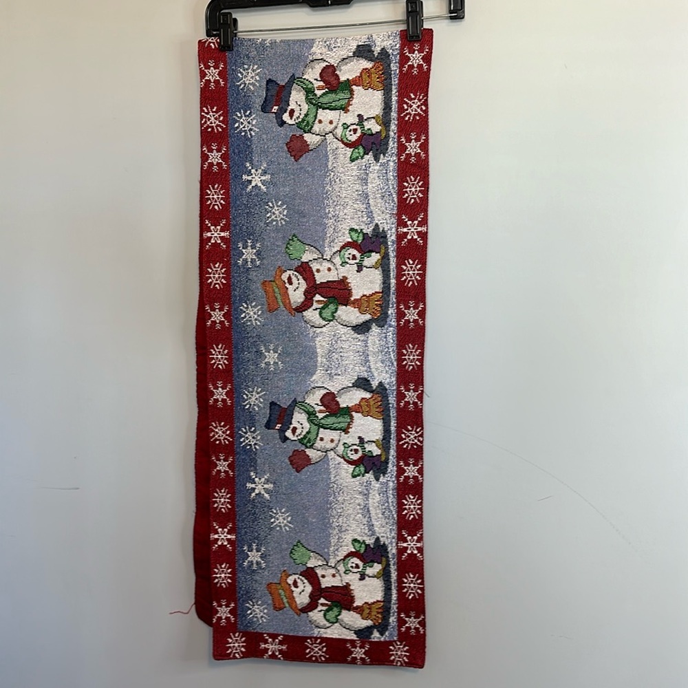 70” Winter Christmas Snowflake Snowman Holiday Table Runner